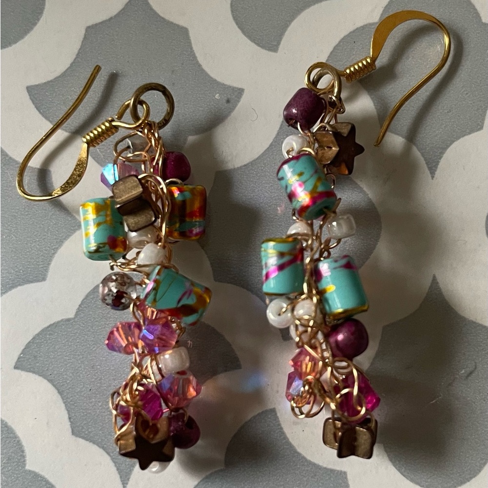 Multicolor drop earrings